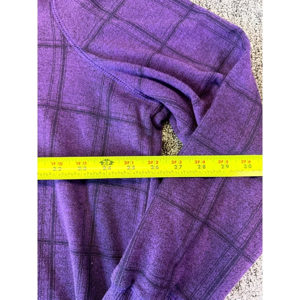 Ocean Pacific Jacket Mens 2XL Purple Black Plaid Cotton Full Zip Long Sleeve